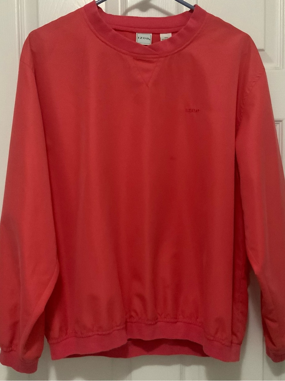 Izod Coral-Red Crewneck Sweater